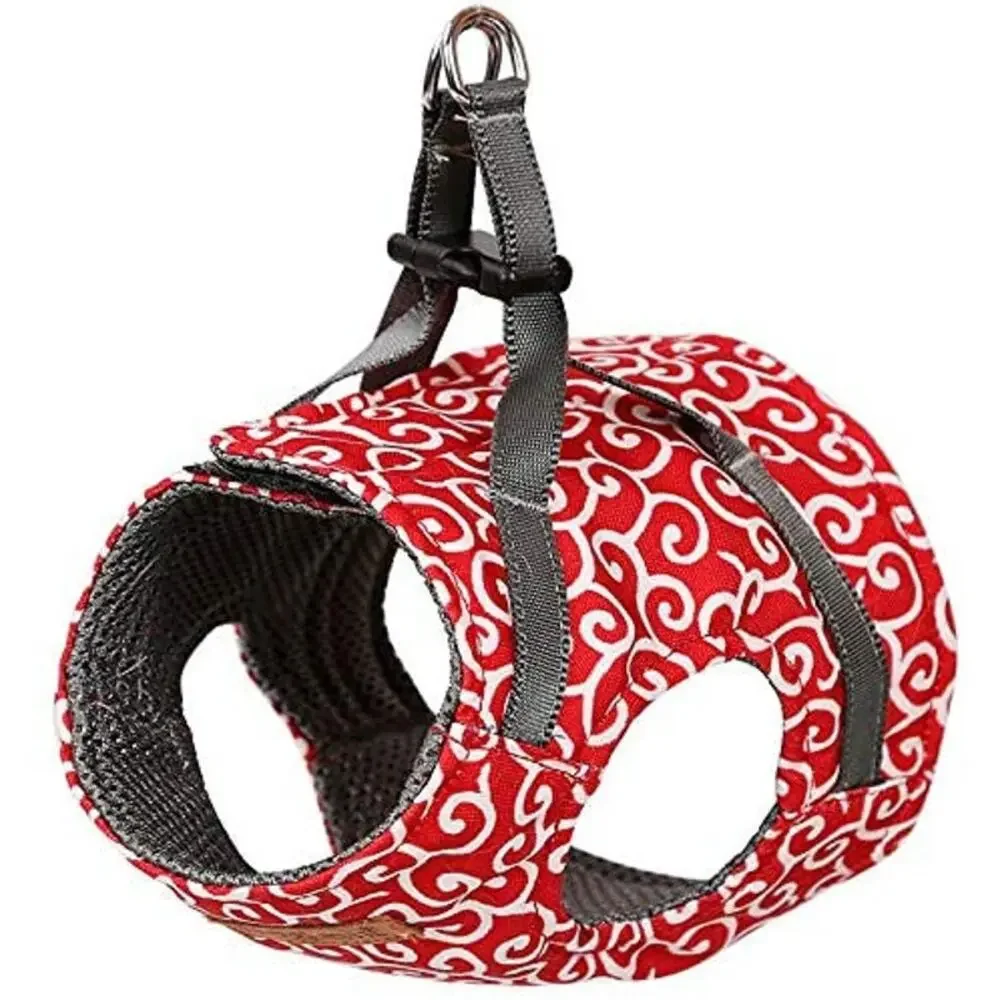 Red Dog Cat Harness & Leash Set – Soft Mesh Escape-Resistant (XS/S)